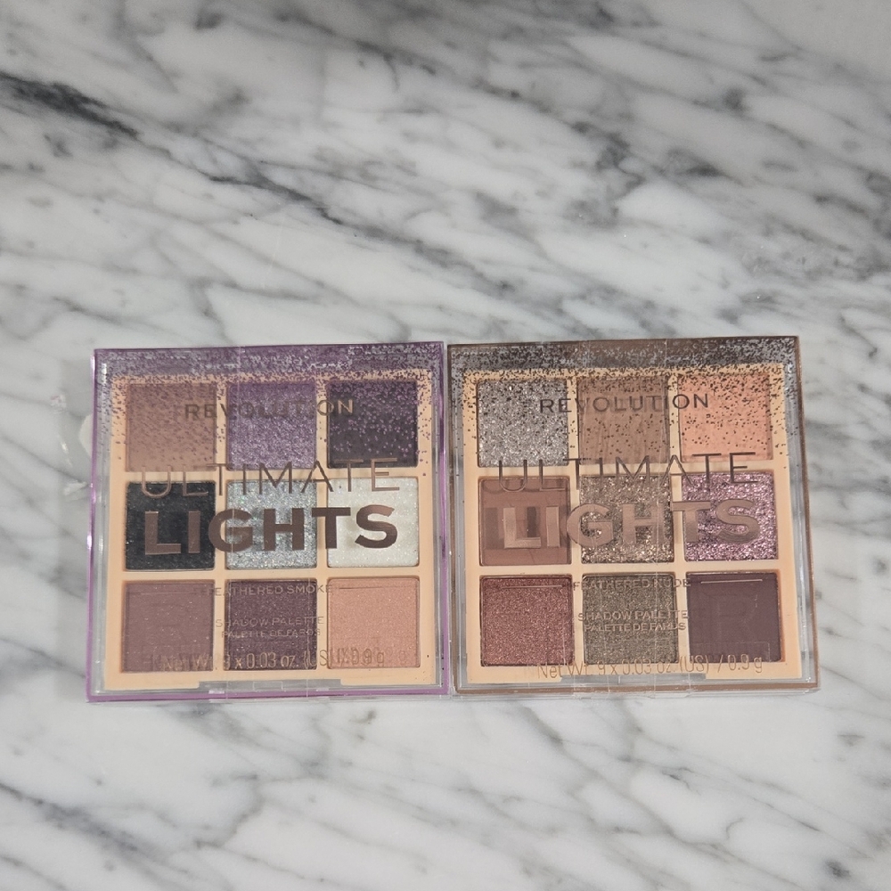 Revolution Ultimate Lights Eyeshadow Palette - Purple, Gold, and Brown